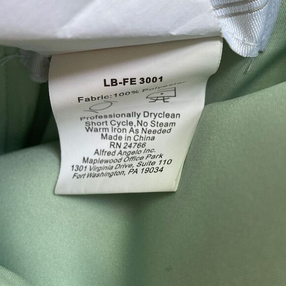 Alfred Angelo NWOT 90s Vintage Prom/ Bridesmaid Dress Light Green Ethereal 10 - Picture 5 of 6